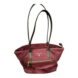 Michael Kors Kelsey Medium Nylon Burgundy Tote Bag